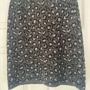 Cynthia Rowley Leopard Print Knit Skirt XS